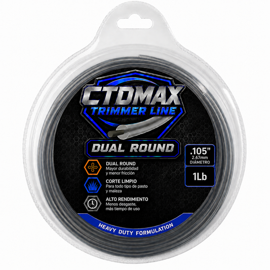 .105" Dual Round 1Lb (approx. 200') Blister Pack Trimmer Line
