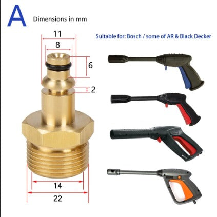 Hose Connector Converter M22 For electric pressure washer