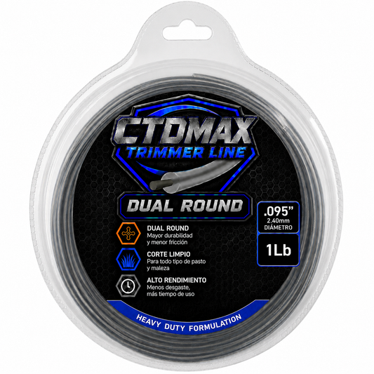 .095" Dual Round 1Lb (approx. 227') Blister Pack Trimmer Line