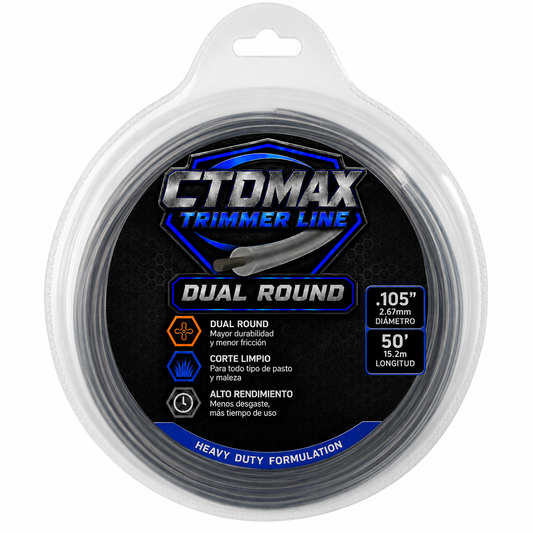.105" Dual Round 50' Blister Pack Trimmer Line