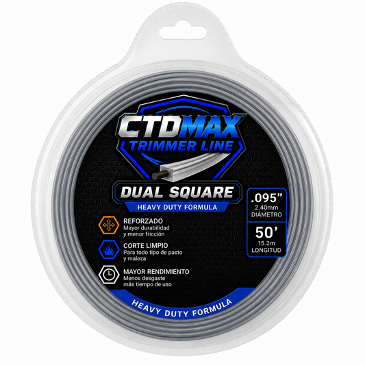 .095" Dual Square 50' Blister Pack Trimmer Line
