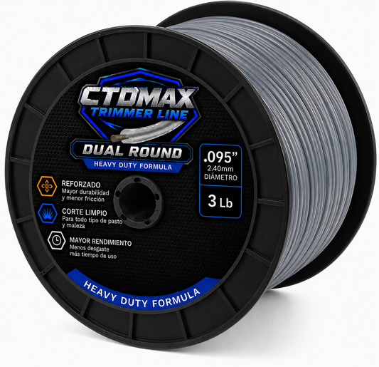 .095" Dual Round 3Lb (approx. 681') Spool Trimmer Line