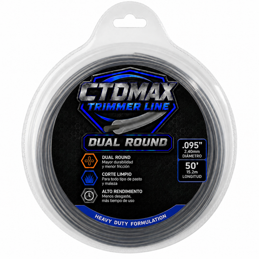.095" Dual Round 50' Blister Pack Trimmer Line