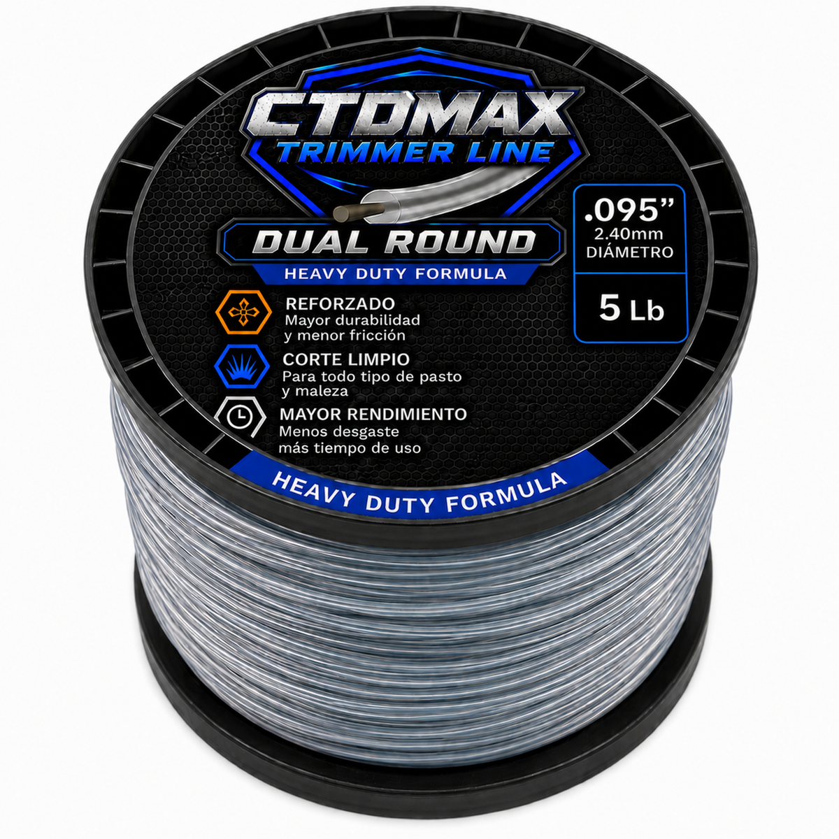 .095" Dual Round 5lb (approx. 1,135') Spool Trimmer Line