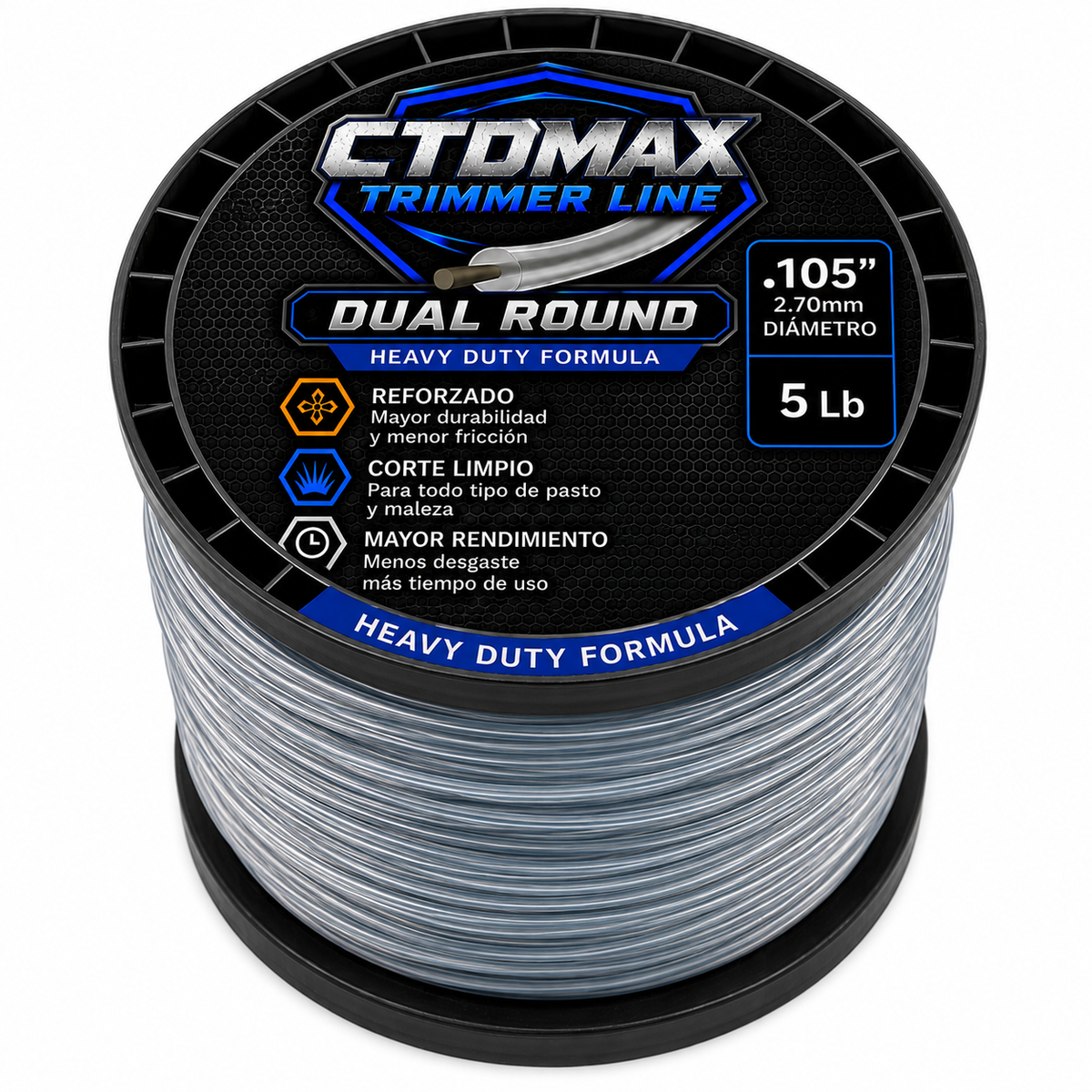 .105" Dual Round 5lb (approx. 1,015') Spool Trimmer Line